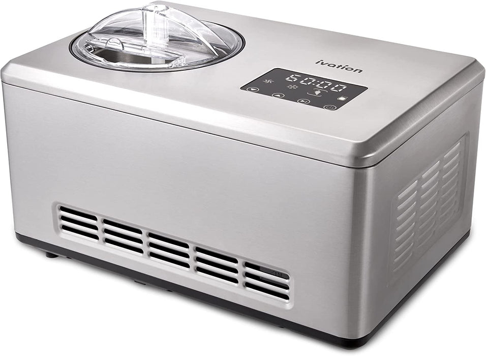 Automatic Ice Cream Maker Machine, No Pre-freezing Necessary with Built-in Compressor