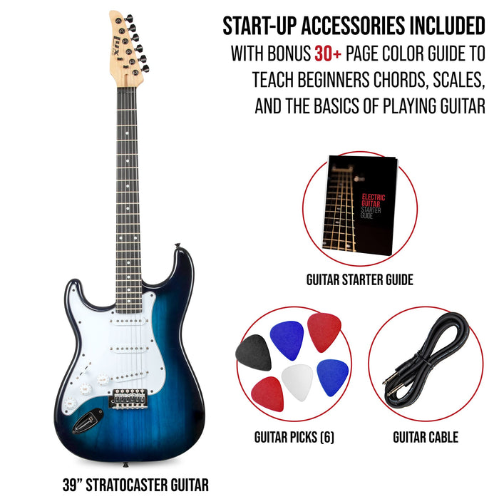 39” Left Handed Stratocaster CS Series Electric Guitar & Electric Guitar Accessories - Blue