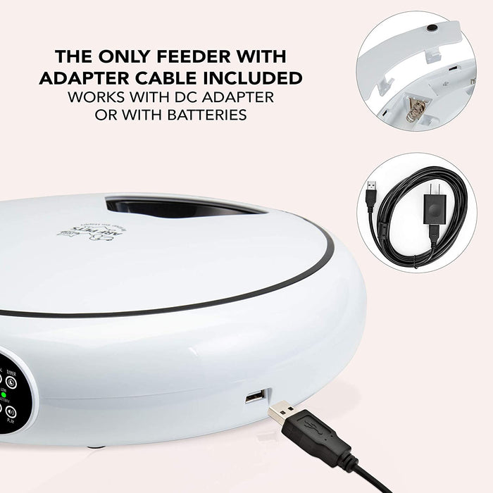 Smart Automatic Pet Feeder With Wi-Fi Programmable Food Dispenser for Dogs & Cats