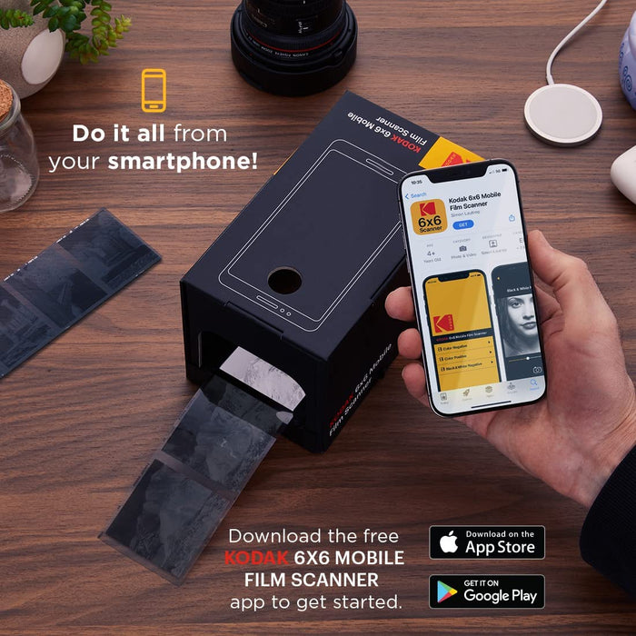 Mobile Photo Scanner, Convert and Save Slides & Negatives Cardboard Scanner Box