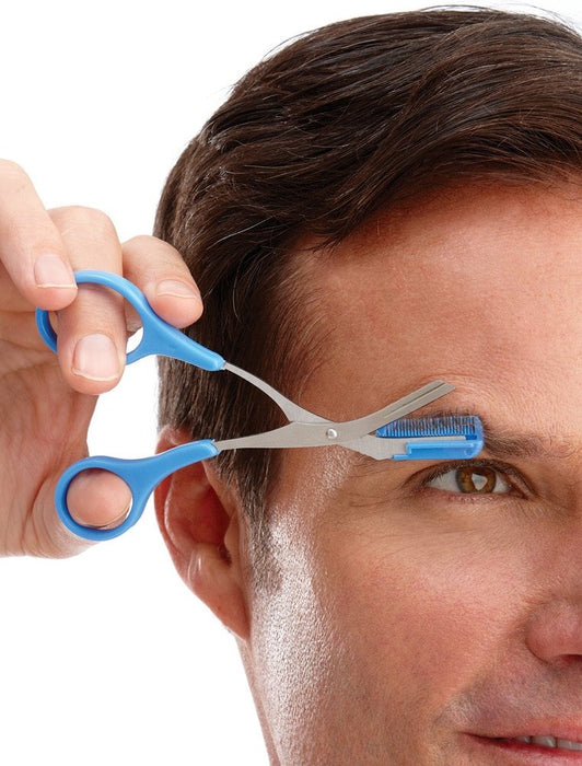 Eyebrow Scissors with Non Slip Finger Grips, Multi