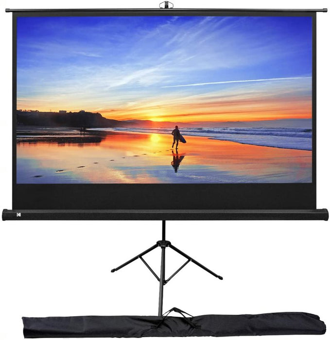 Projection Screen 80ʺ with Tripod Stand & Carrying Bag