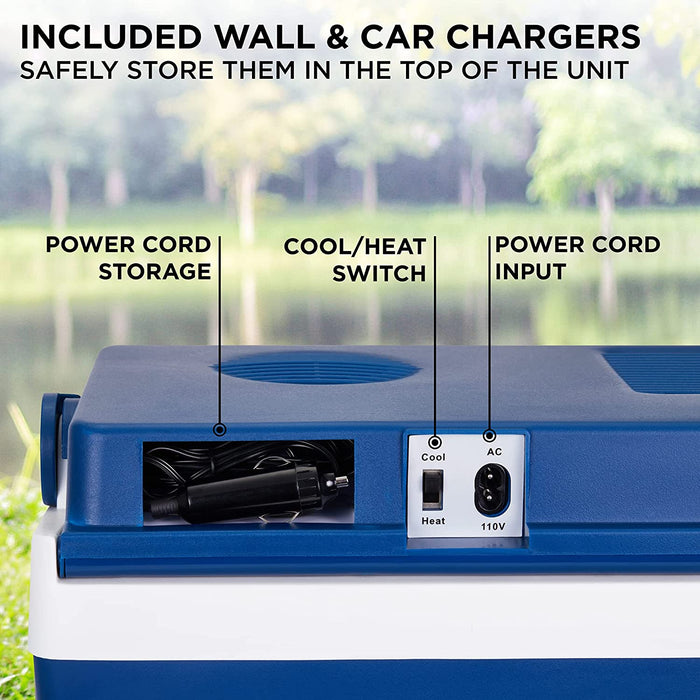 25L Electric Cooler & Warmer, Portable Cooler with Handle, for Cars, Vehicles, Camping & Travel