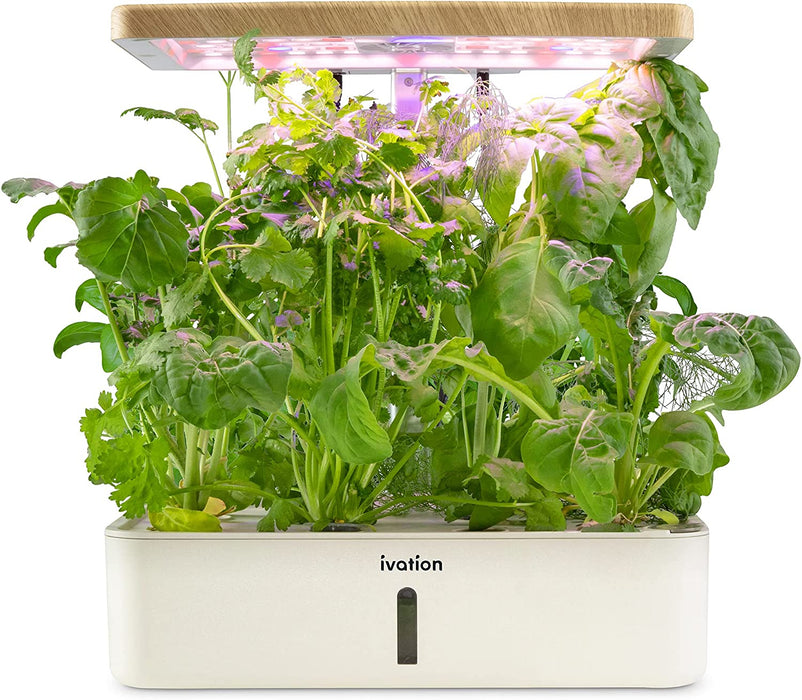12-Pod Indoor Hydroponics Growing System Kit with LED Grow Light