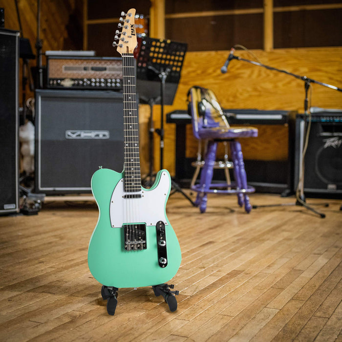 39" Telecaster Electric Guitar, Full-Size Paulownia Body - Green