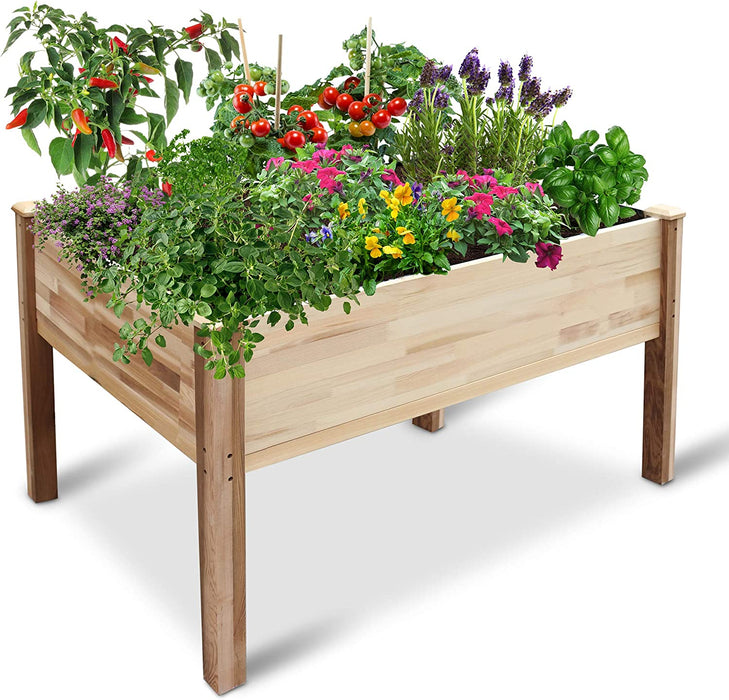 Raised Garden Bed, 49''x 34''x 30'' Elevated Herb Planter for Growing Fresh Flower