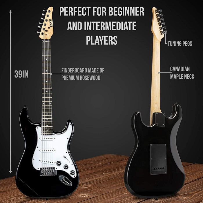 39” Stratocaster CS Series Electric Guitar & Electric Guitar Accessories - Black