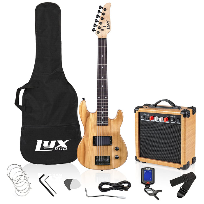 30” Electric Guitar & Electric Guitar Accessories With Amp for Kids, Natural