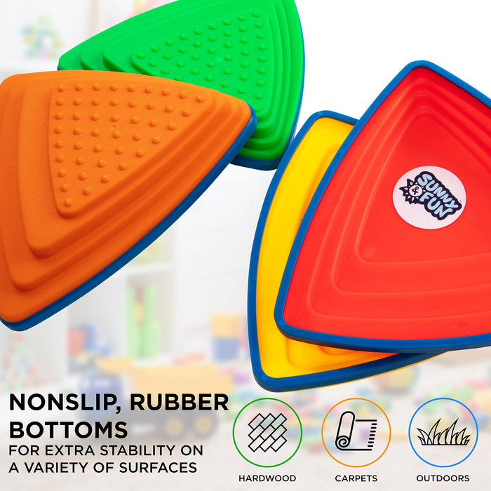 11 Piece Set A, Premium Balance Stepping Stones for Kids, Obstacle Course Stones with Non-Slip Bottom