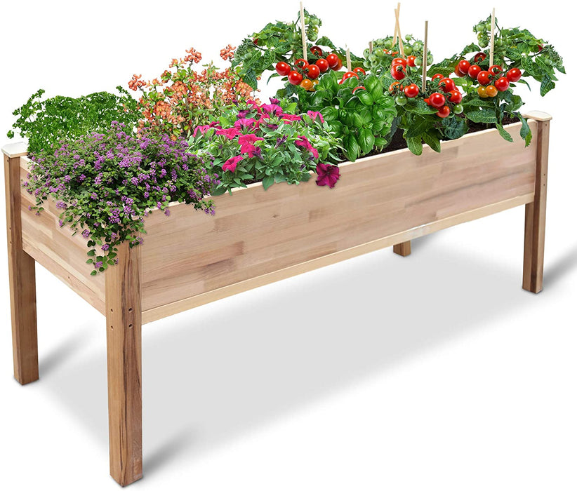 Raised Garden Bed, 49''x 23''x 30'' Elevated Herb Planter for Growing Fresh Flower