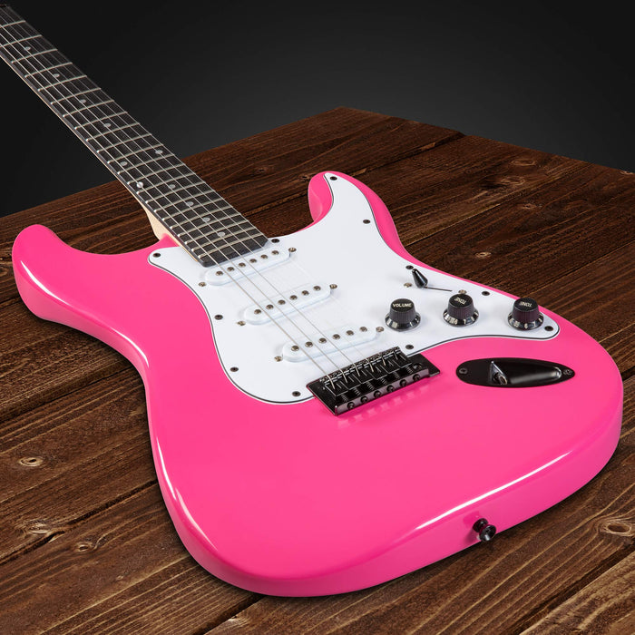Beginner 39” Electric Guitar Kit & Started Set Accessories - Pink