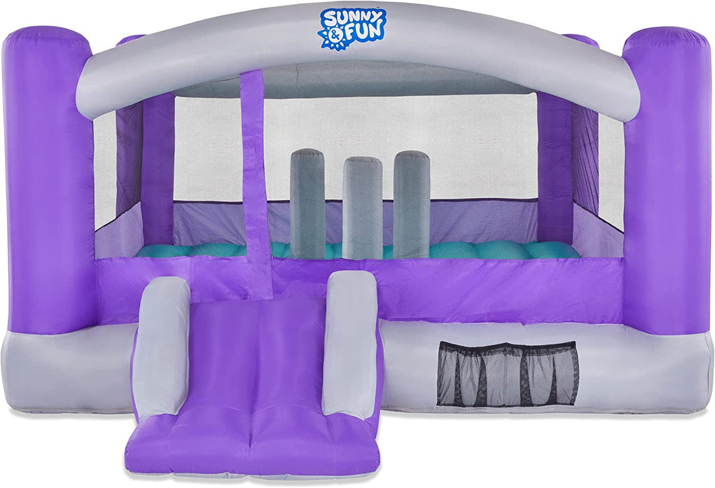 Inflatable Bouncy Castle for Kids, Outdoor with Carry Case and Blower - Purple