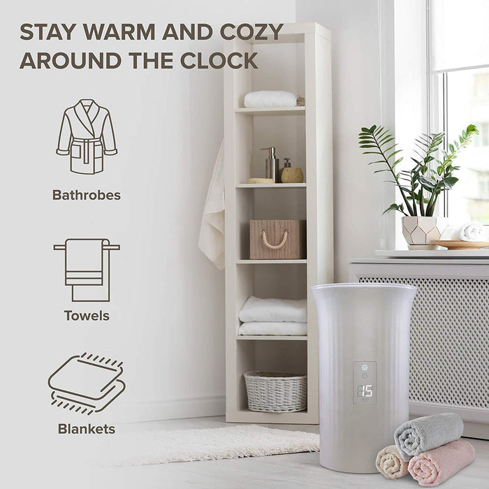 Towel Warmer, Large Towel Heater w/LED Display Fits 40” x 70” Bath Sheet Towels