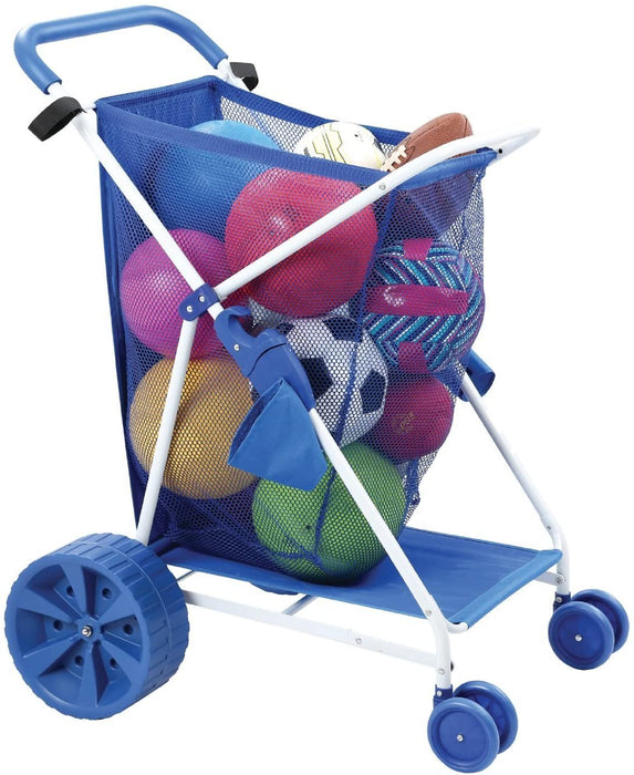 Folding Multi-Purpose Deluxe Beach Cart With Wide Terrain Wheels - Holds Your Beach Gear and more!