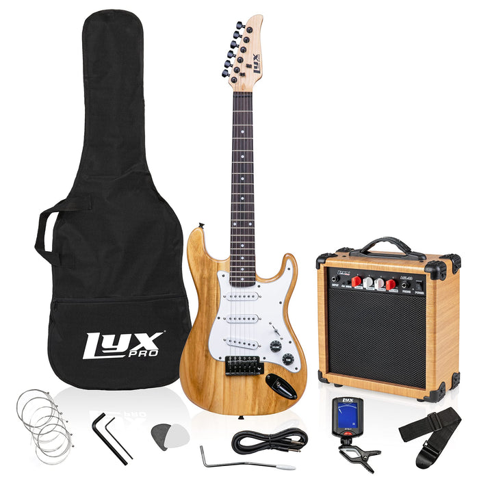 36" Electric Guitar Kit for Beginners with 20 Watt AMP - Natural