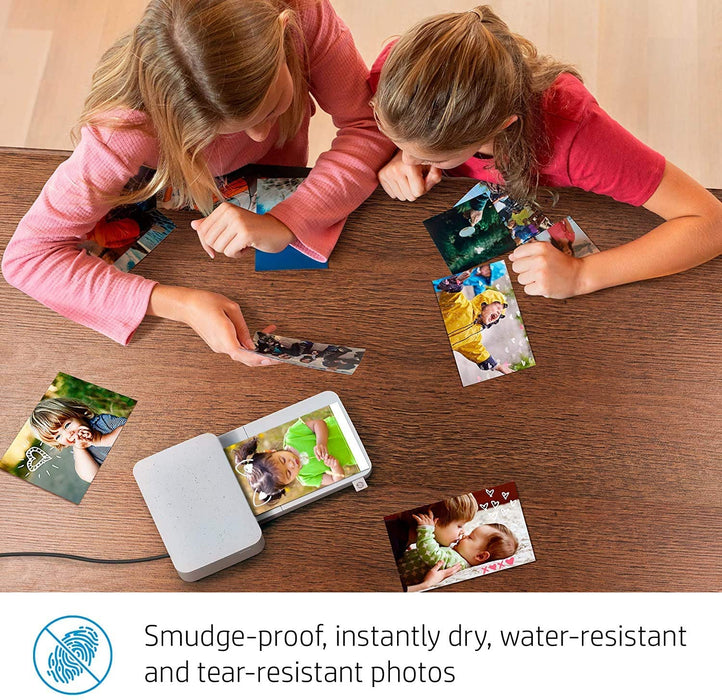 HP Sprocket Studio Photo Printer – Personalize & Print, Water- Resistant 4"x6" Pictures (HPISPSUS)
