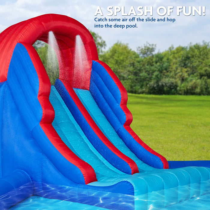 Inflatable Water Slide, Blow up Pool & Bounce House for Backyard