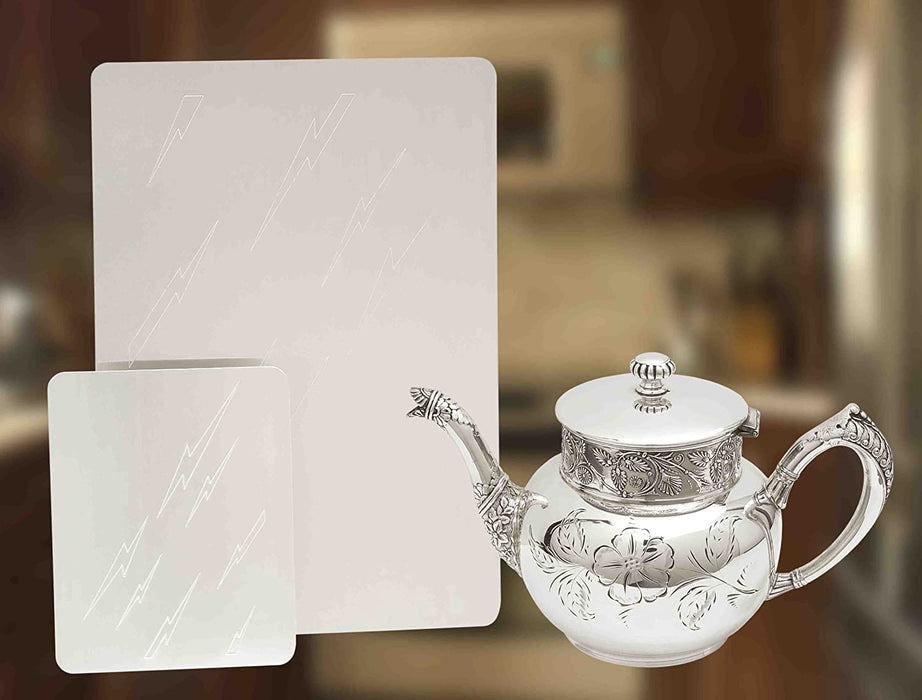 SILVER/GOLD CLEANING PLATES - SET OF 2 IN 2 SIZES