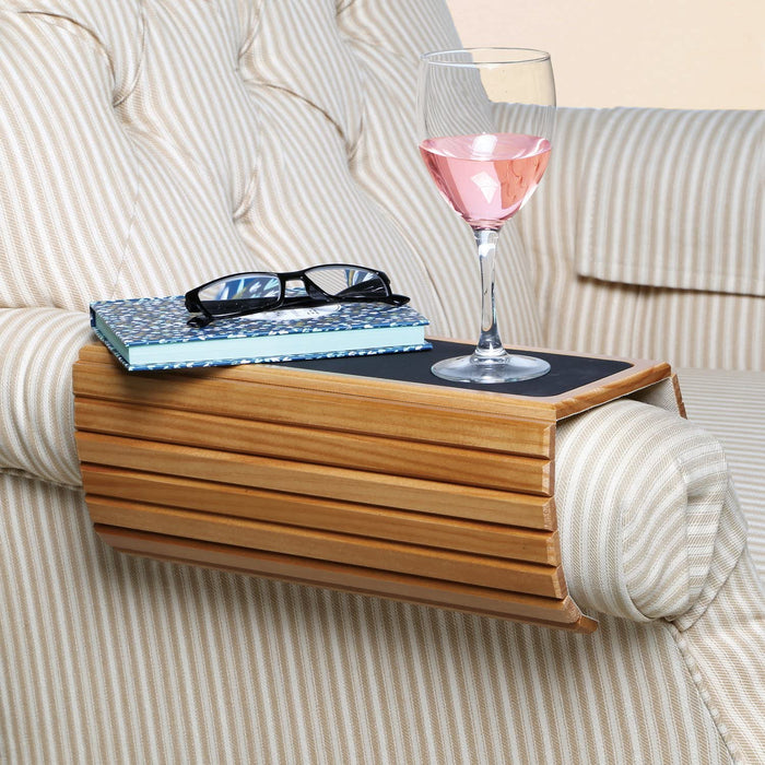 16.5" Wood Flexi Sofa/Arm Chair Table - Honey