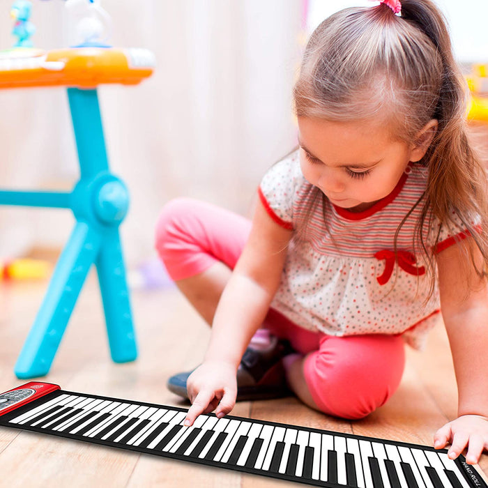 Key Roll-Up Piano with Speaker | Battery Operated Portable Electronic Keyboard