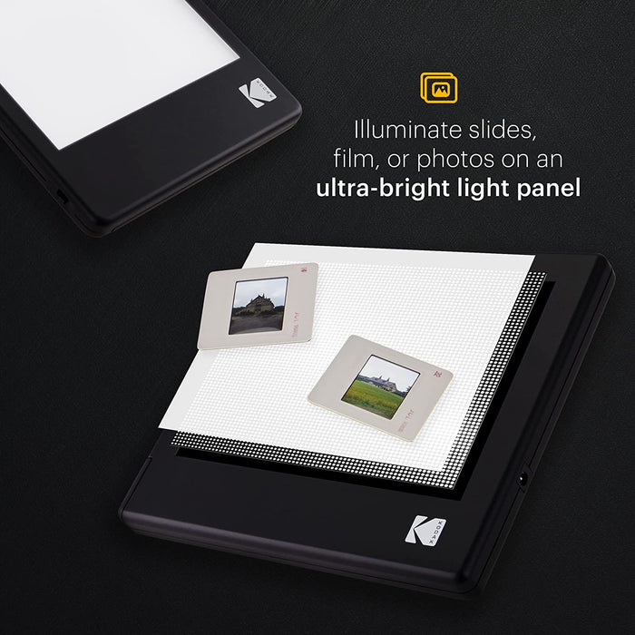Portable Film & Slide LED Light Box, 8''x 6'' Negatives, Slides & Film Photos Viewer & Scanner
