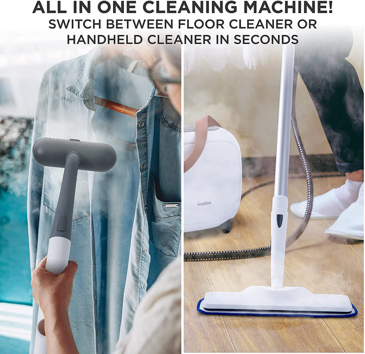 All in One Household Steam Cleaner with 17 Accessories, Multi-Purpose Chemical-Free Cleaning