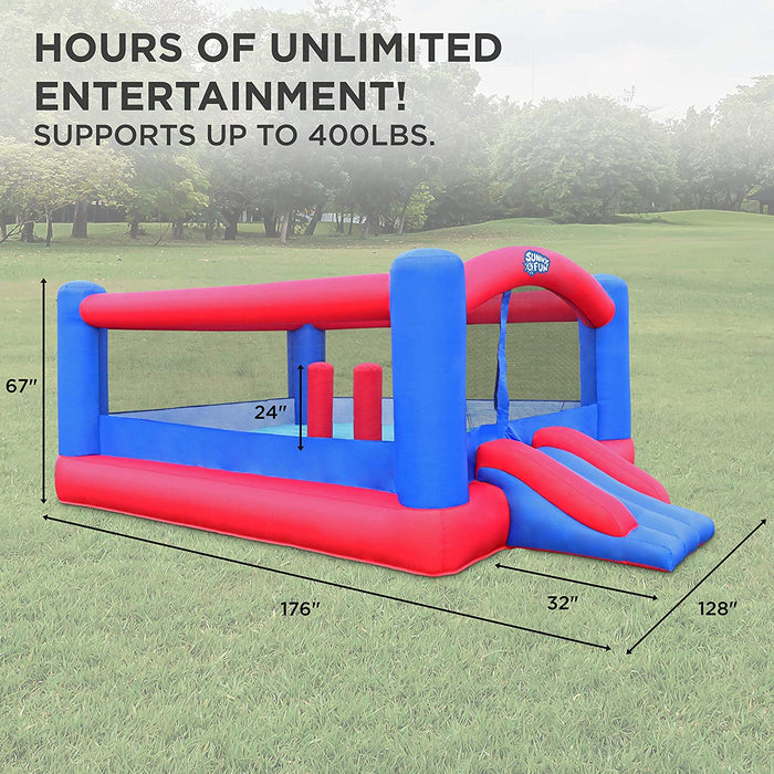 Inflatable Bouncy Castle for Kids, Outdoor with Carry Case and Blower