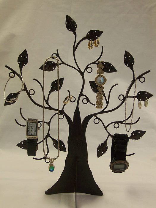 Decorative 14 1/2" Jewelry Tree Stand Organizer - Black