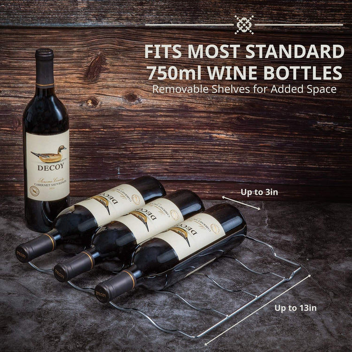 28 Bottle Single Zone Wine Cooler w/Lock, Large Freestanding Wine Fridge