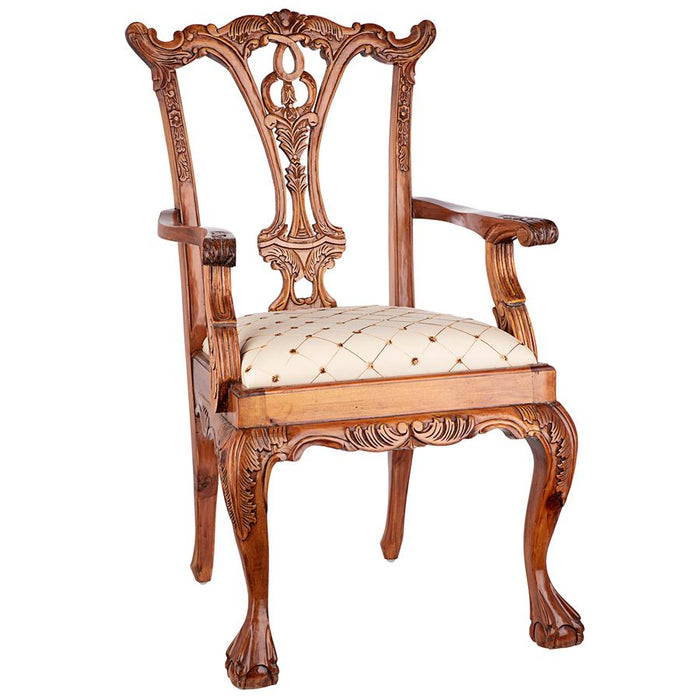 ENGLISH CHIPPENDALE ARM CHAIR