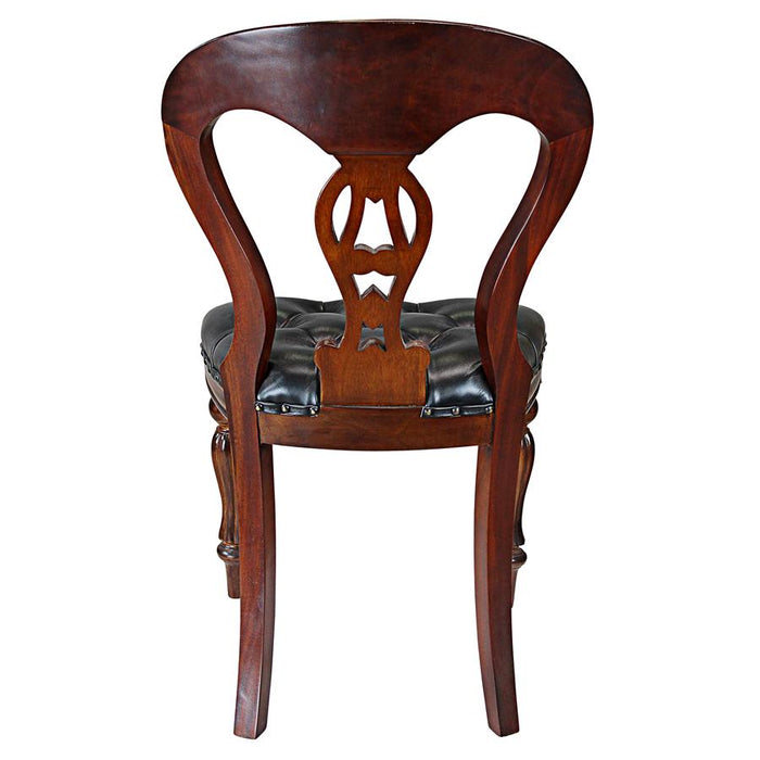 SIMSBURY MANOR LEATHER SIDE CHAIR