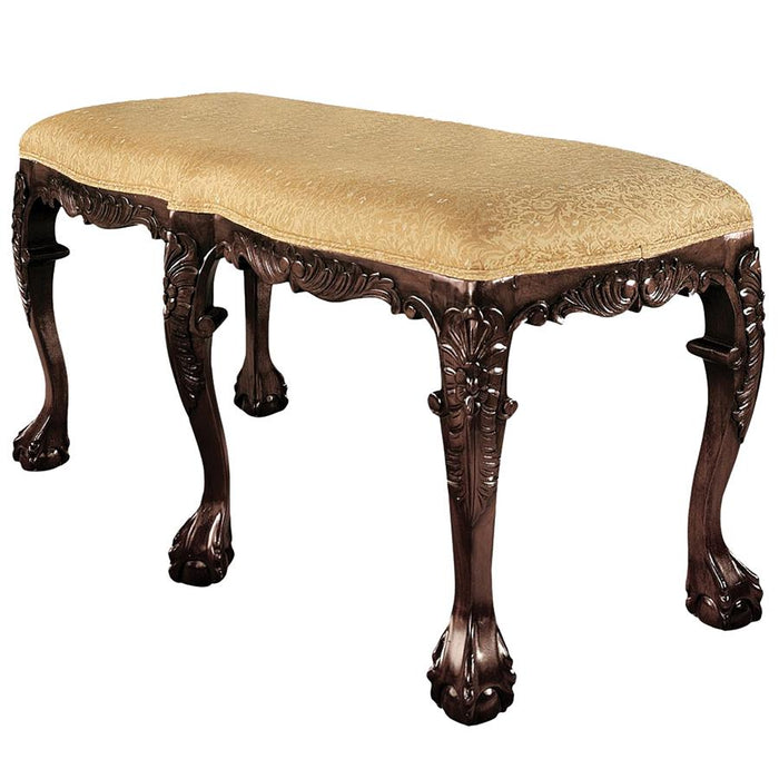 FRENCH BAROQUE CARVED 6 LEG DUET BENCH