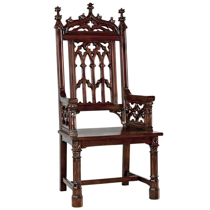 GOTHIC TRACERY CATHEDRAL CHAIR