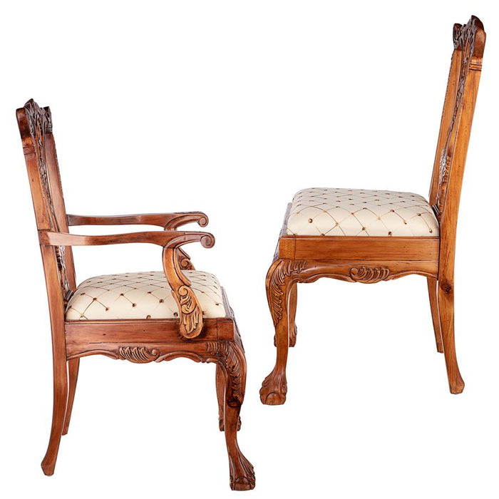 S/6 ENGLISH CHIPPENDALE CHAIRS