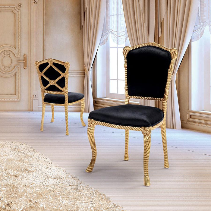 S/2 CHATEAU ROPE AND TASSEL CHAIRS