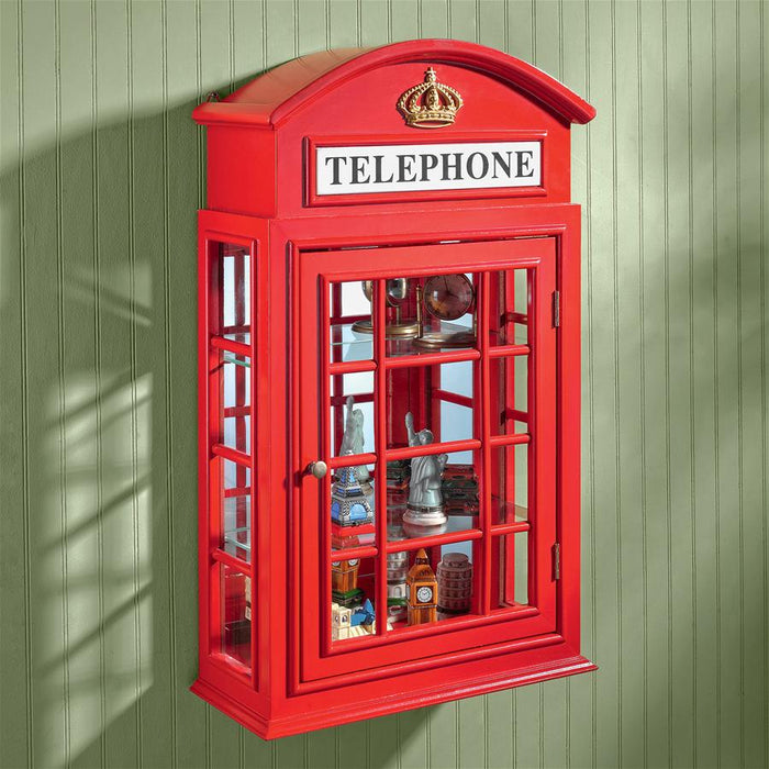 TELEPHONE BOOTH CURIO CABINET