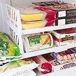 Versatile Stackable Freezer and Fridge Shelves (Set of 2)