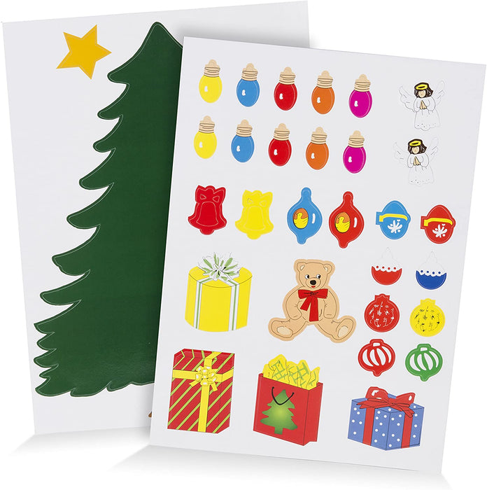 Christmas Decoration. Animated Tree Magnet Set. Ornament Décor