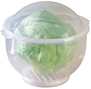 Lettuce KeeperTM - Lettuce Crisper Salad Keeper Container Keeps your Salads and Vegetables Crisp and Fresh- 7" X 8"