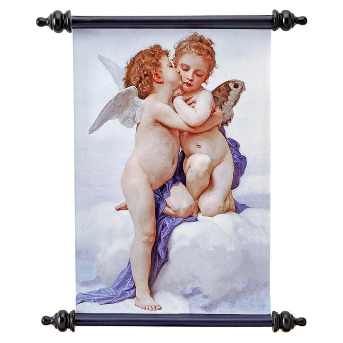 CUPID & PSYCHE FIRST KISS CANVAS SCROLL