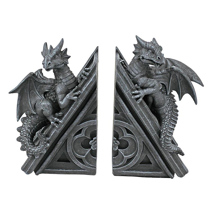 GOTHIC CASTLE DRAGON BOOKENDS
