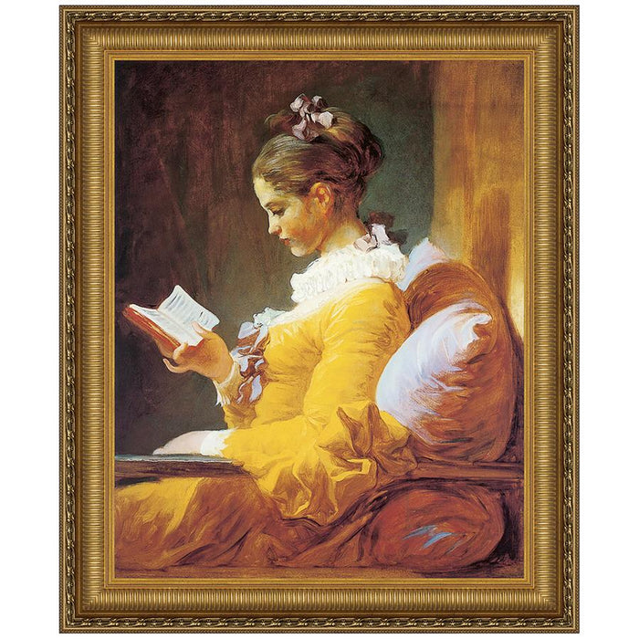 24.5X29 A YOUNG GIRL READING 1770