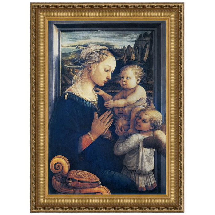 14X17 MADONNA & CHILD WITH TWO ANGELS
