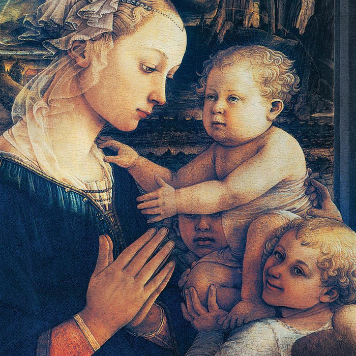 28X37.5 MADONNA & CHILD WITH TWO ANGELS