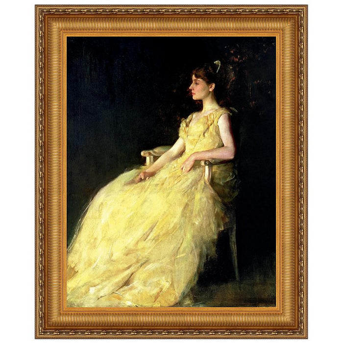 32.5x39.5 A LADY IN YELLOW 1888
