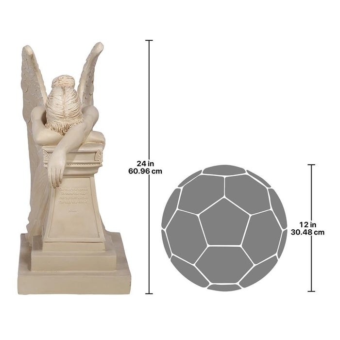 ESTATE SIZE WEEPING ANGEL MONUMENT