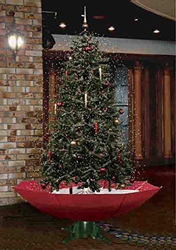55" Led Lighted Musical Snowing Christmas Tree with Umbrella Base and 25 Songs