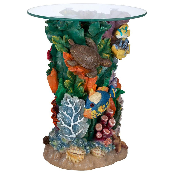 THE GREAT BARRIER REEF GLASS TOP TABLE