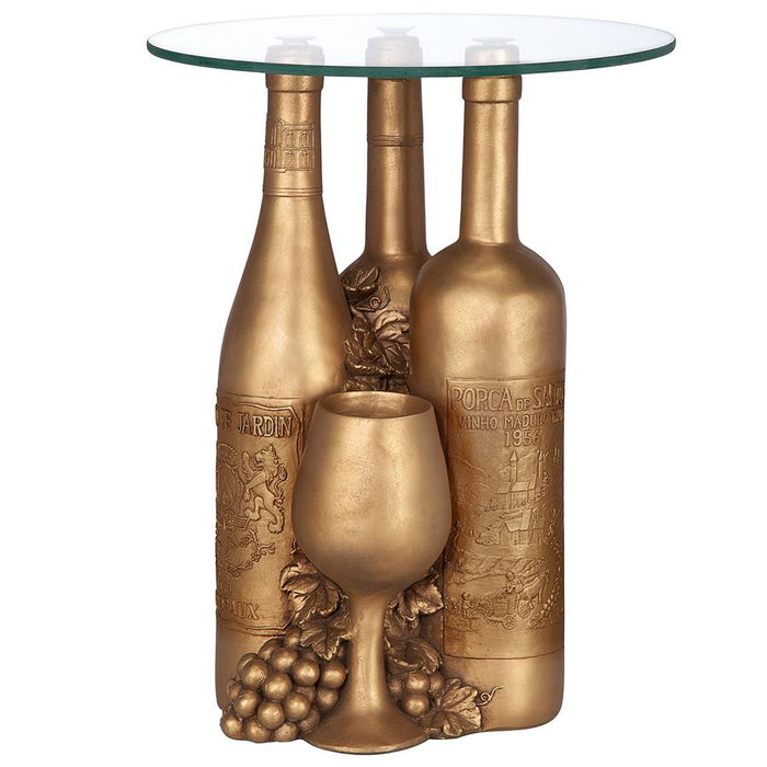 WINE AND DINE GLASS TOPPED TABLE