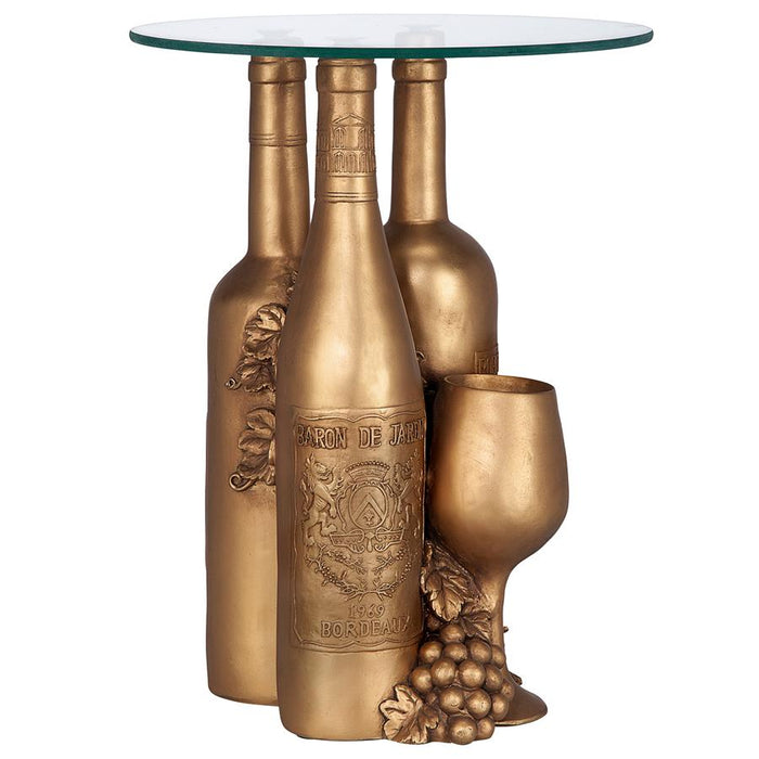 WINE AND DINE GLASS TOPPED TABLE